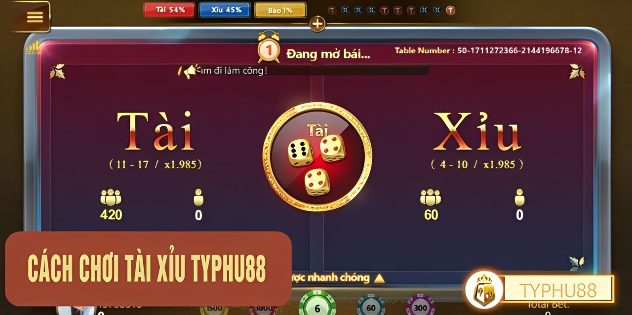 cách chơi tài xỉu typhu88